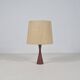Danish diabolo table lamp with base in teak, 1960s
