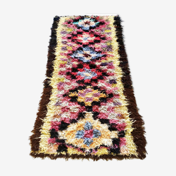 Tapis azilal ancienne fait main laine - 270x103cm