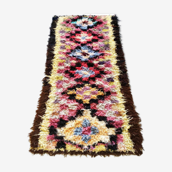 Antique azilal carpet handmade wool - 270x103cm