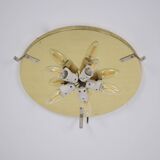 Brass and Murano ceiling light, 1970's.
