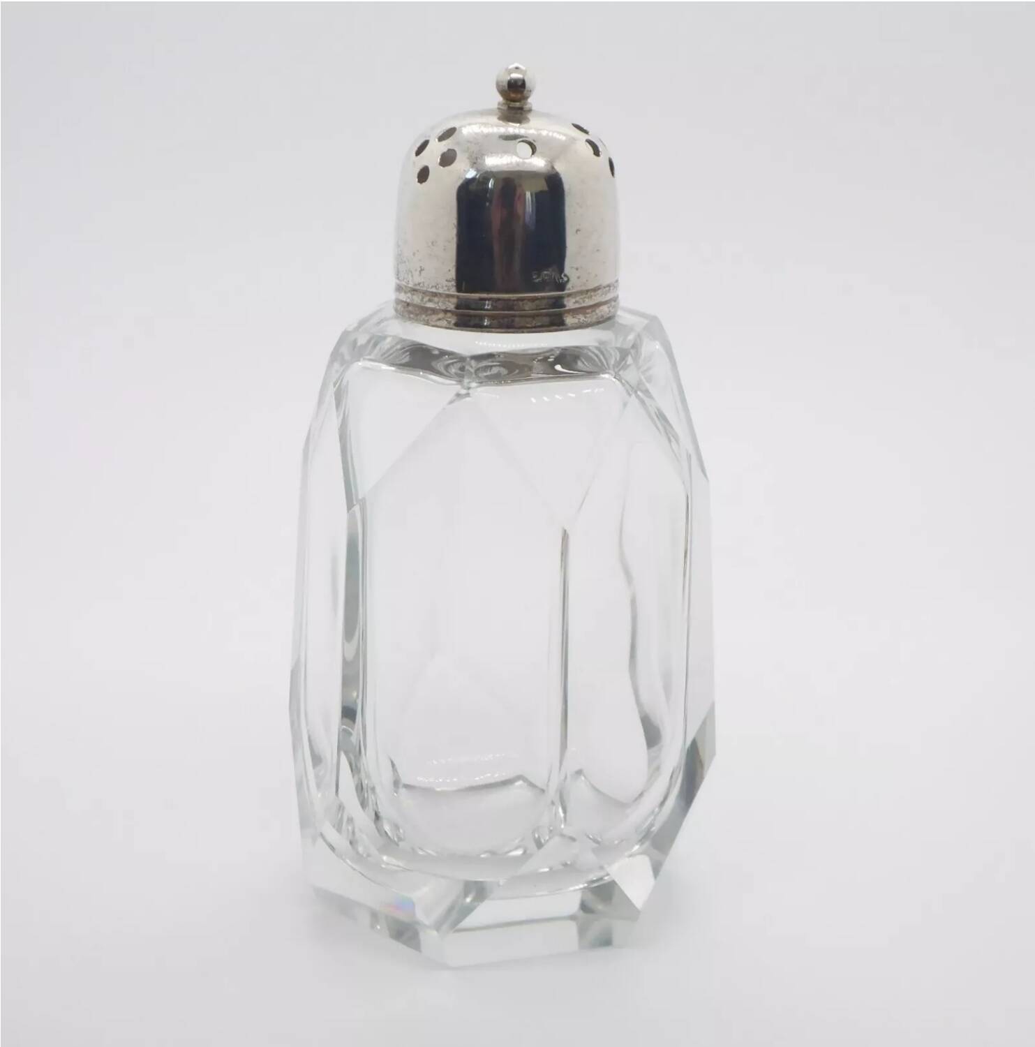 Saupoudreuse sucrier en cristal epns
