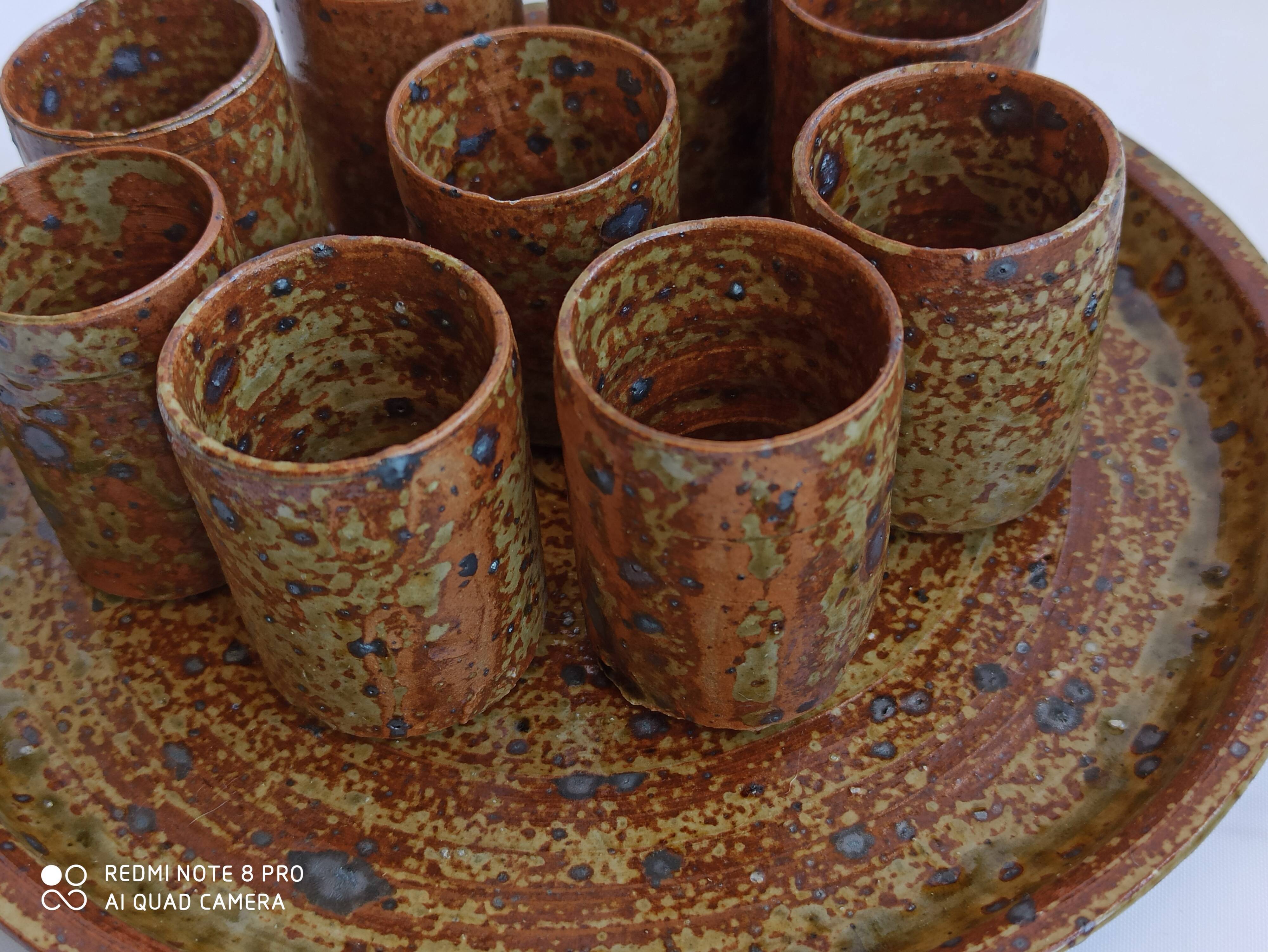 Service La Borne in raw pyrity sandstone