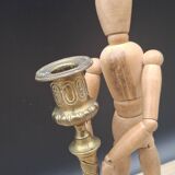 Antique brass candle holder