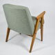 Classic Polish armchair type 366 1960s green fabric, teak wood