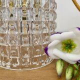 Vintage tulip lamp in molded glass