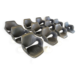 Vintage Euro FV tulip dining chairs set of 12 -  1970s