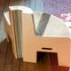 Extendable armchair design by Chishen Chiu Flexible Love circa 2000