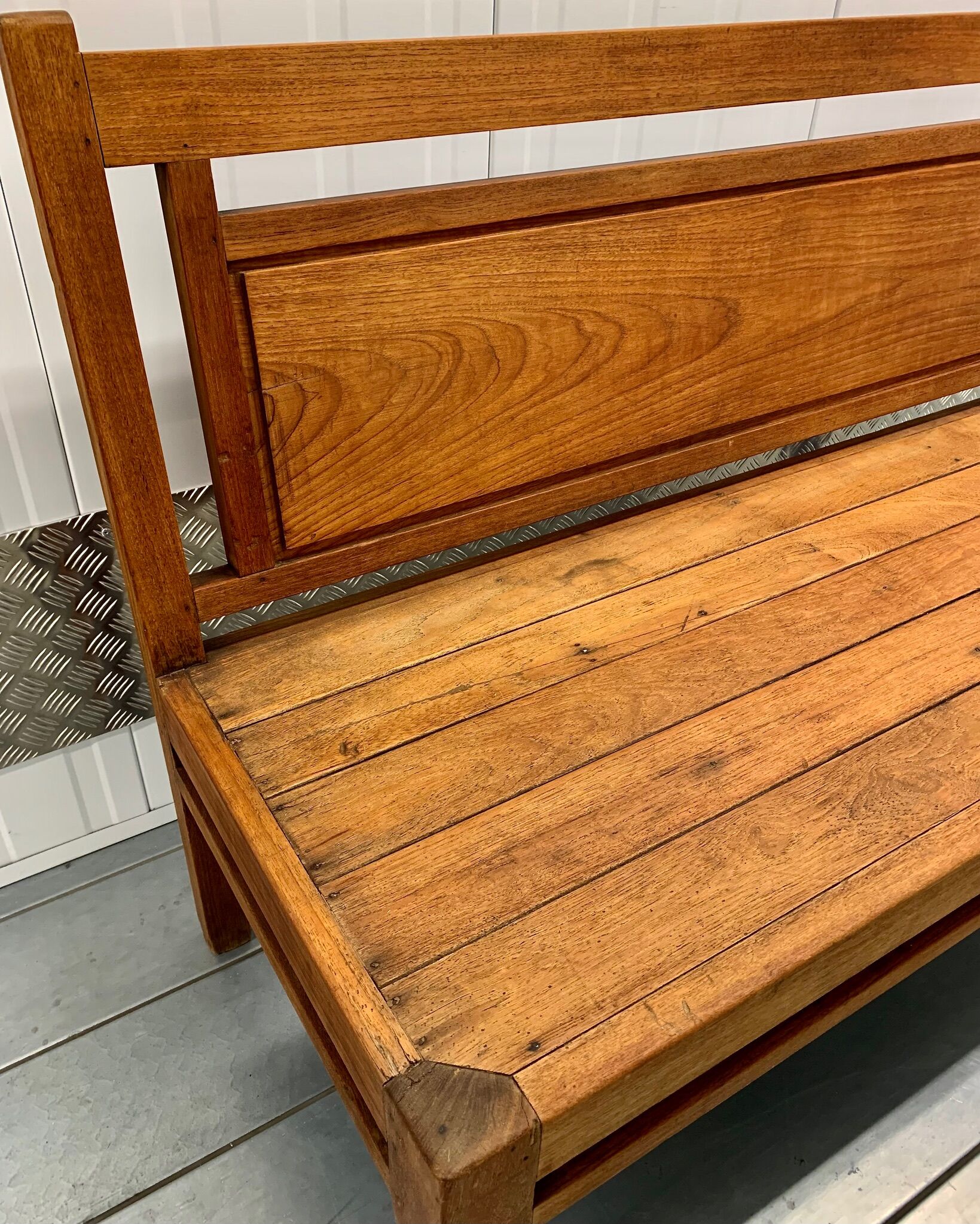 Vintage wooden bench seat