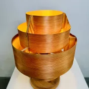 B-262 Pine Veneer Table Lamp By Hans-Agne Jakobsson For Ab Ellysett, Sweden, 1960S
