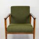 GFM-142 chair in olive boucle, attributed to Edmund Homa, 1970s