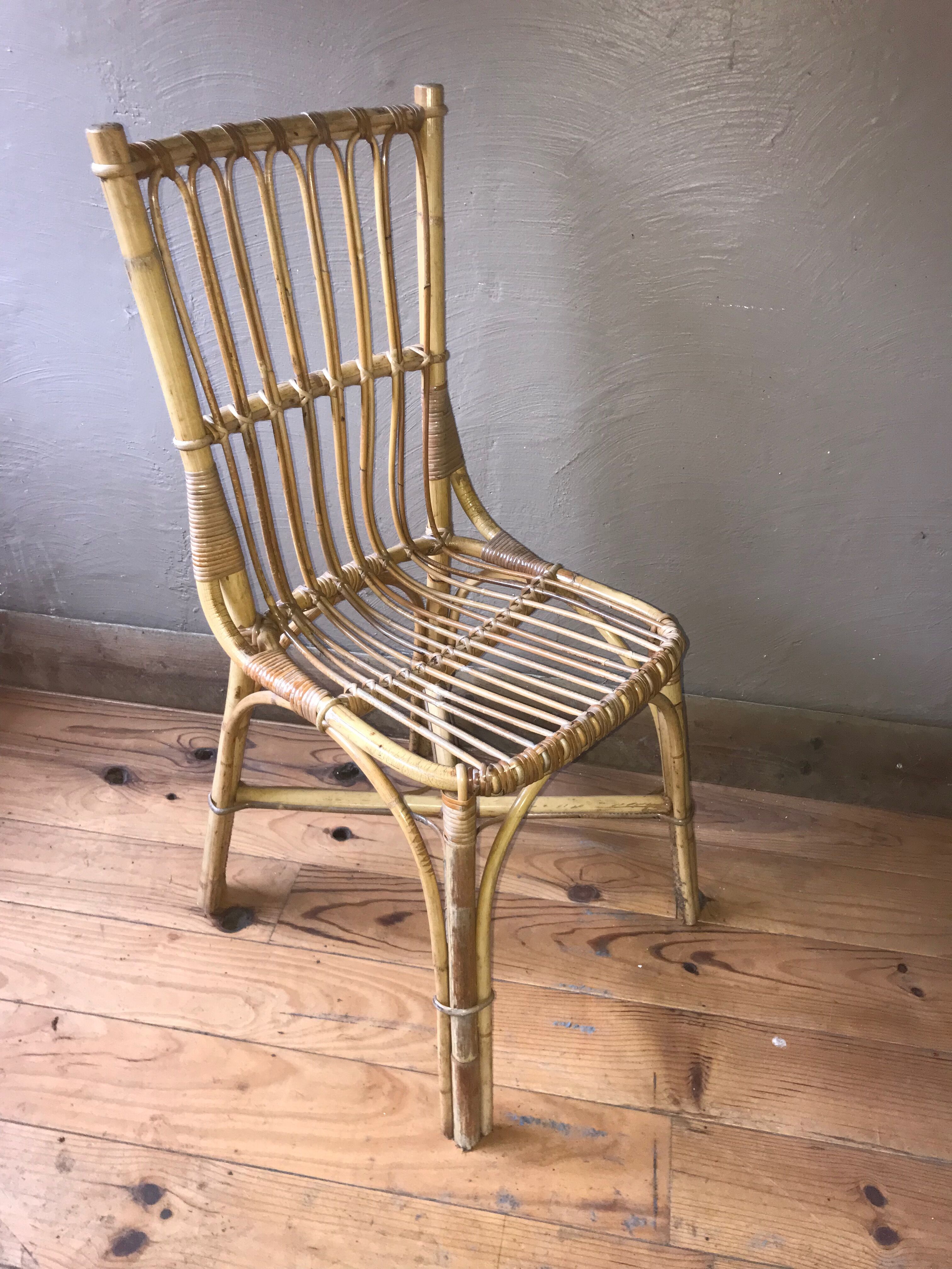 Rattan chair 1960