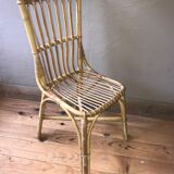Chaise en rotin 1960
