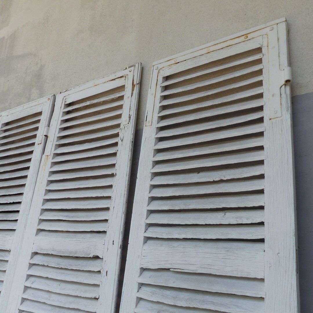 Set of 3 old shutters wooden shutters huteur 268 cm
