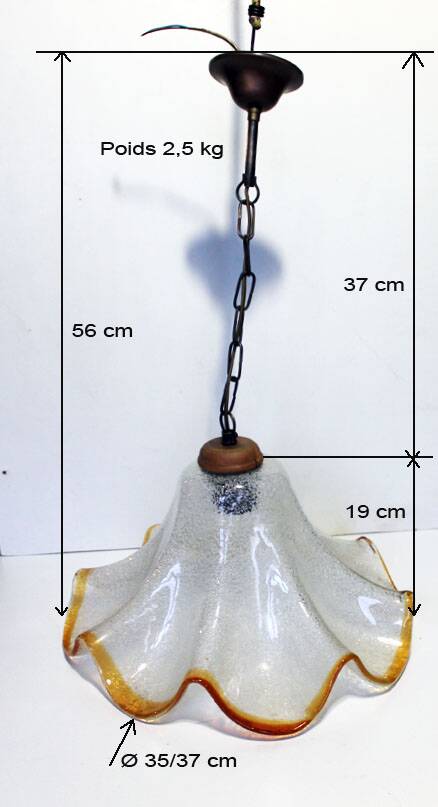 Suspension en verre de Murano, 70'