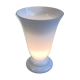 Magnificent large vintage lamp in opaline blue Bohemian glass — signed