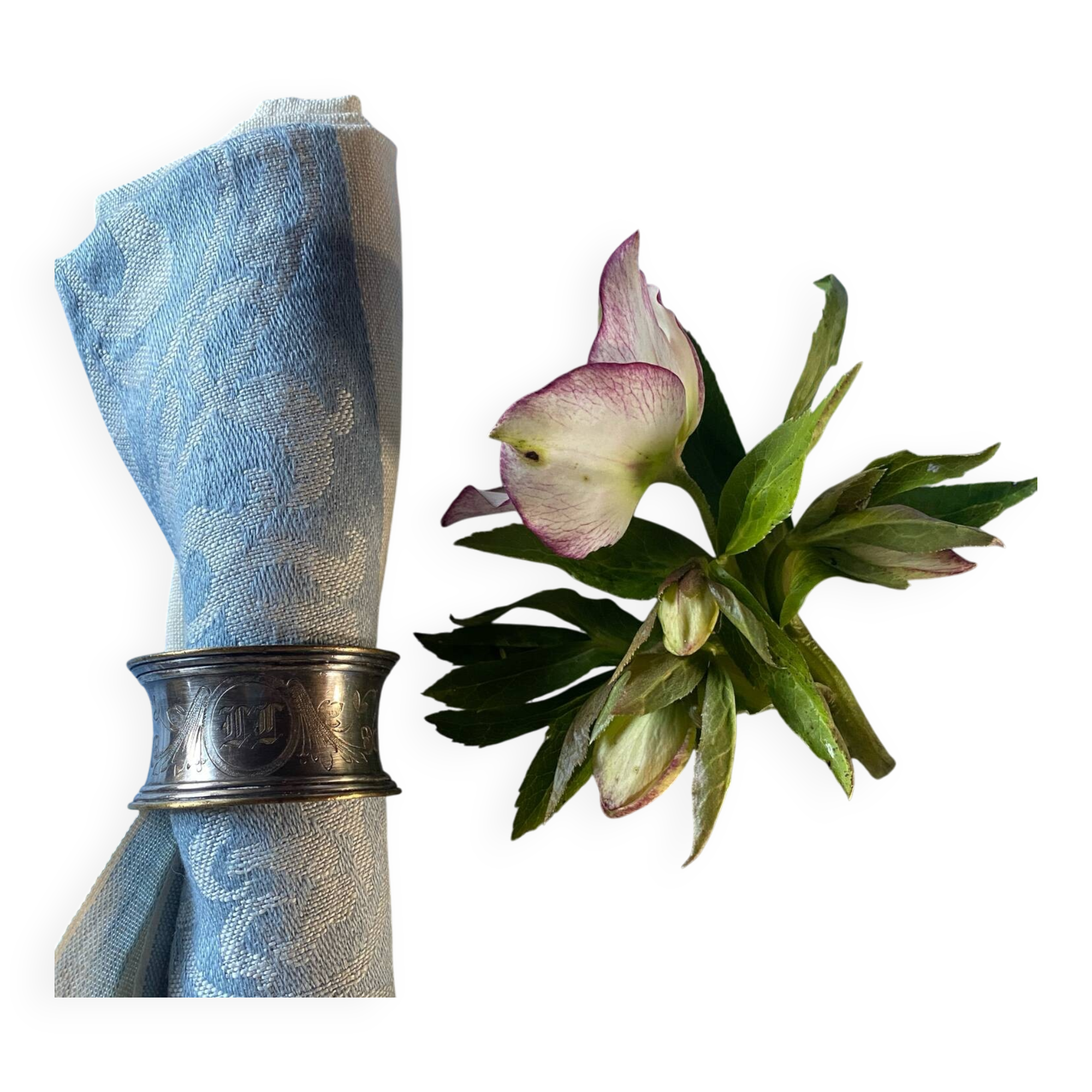 Rond de serviette Christofle en métal argenté