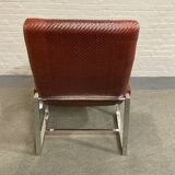 Ralph lauren leather & chrome lounge chair - usa 1990's