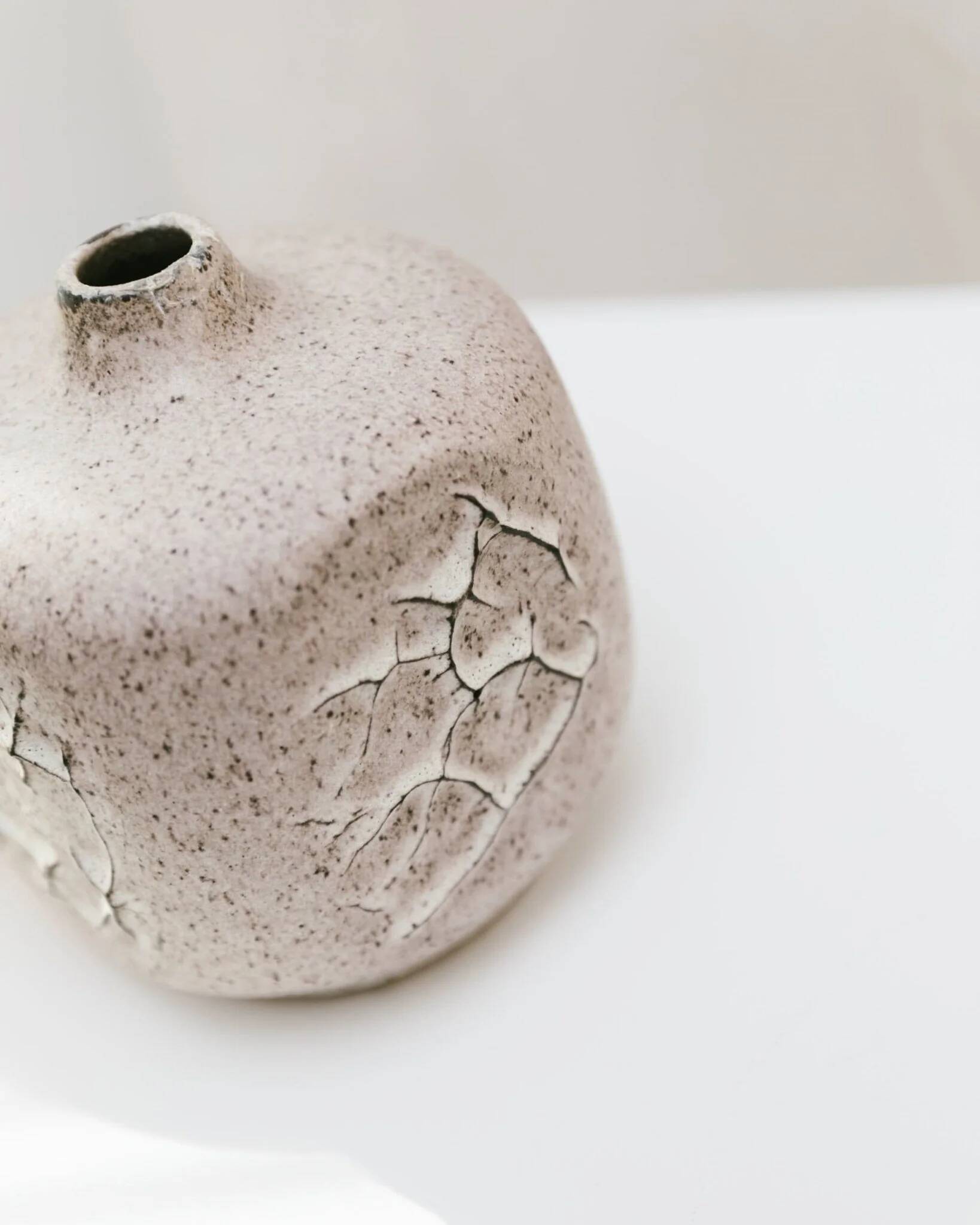 Beige Ceramic Vase by Heiner Hans Körting Studio, 1970s German Dornburg Studio Pottery