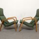 Paire de fauteuils en bois courbé des années 50/60