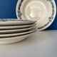 Set of 6 semi-deep plates in ironstone Longchamp model Denise.