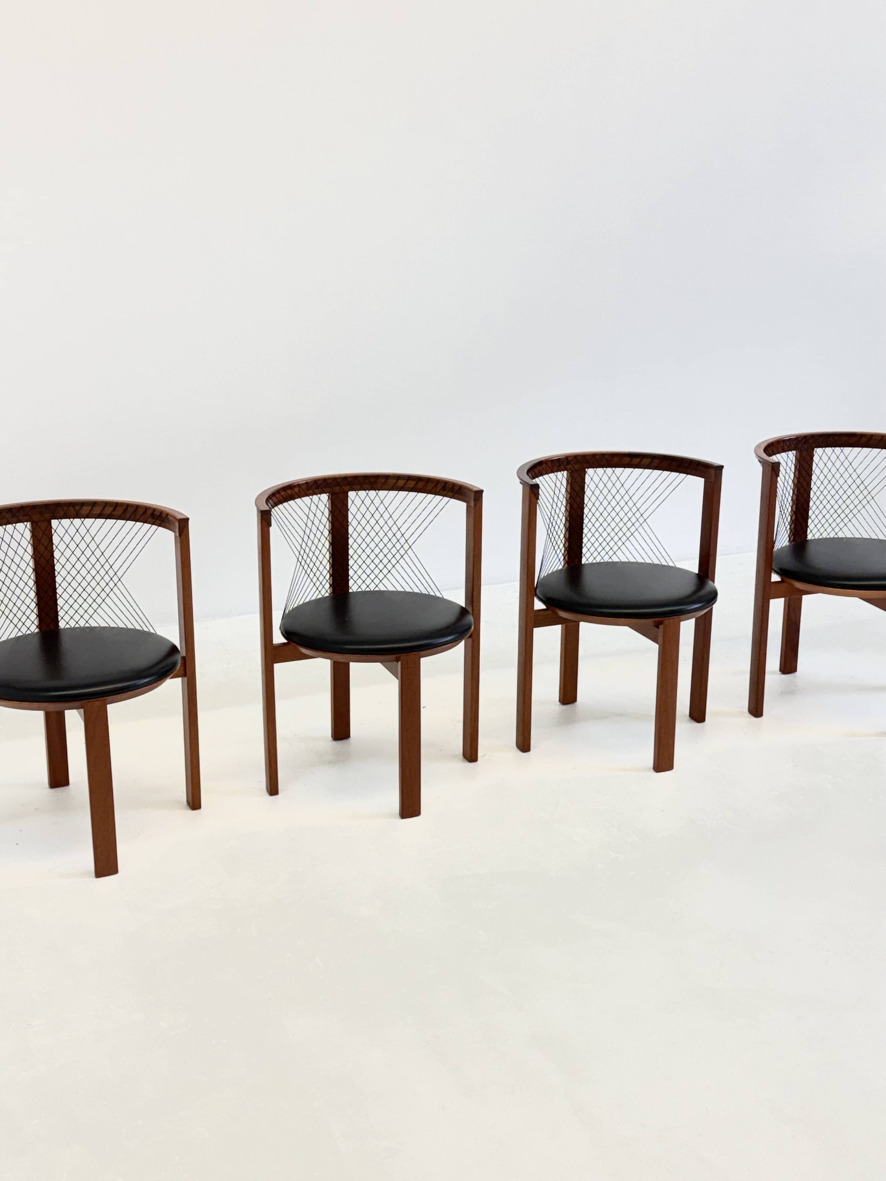 Set of Tranekær String chairs by Niels Jørgen Haugesen