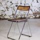 Lot de 3 chaises pliantes en plexiglas et chrome, 1970
