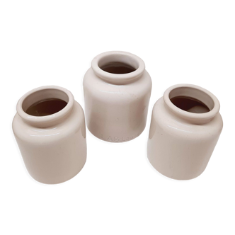 Set of 3 stoneware pots