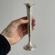 Small shiny metal bud vase