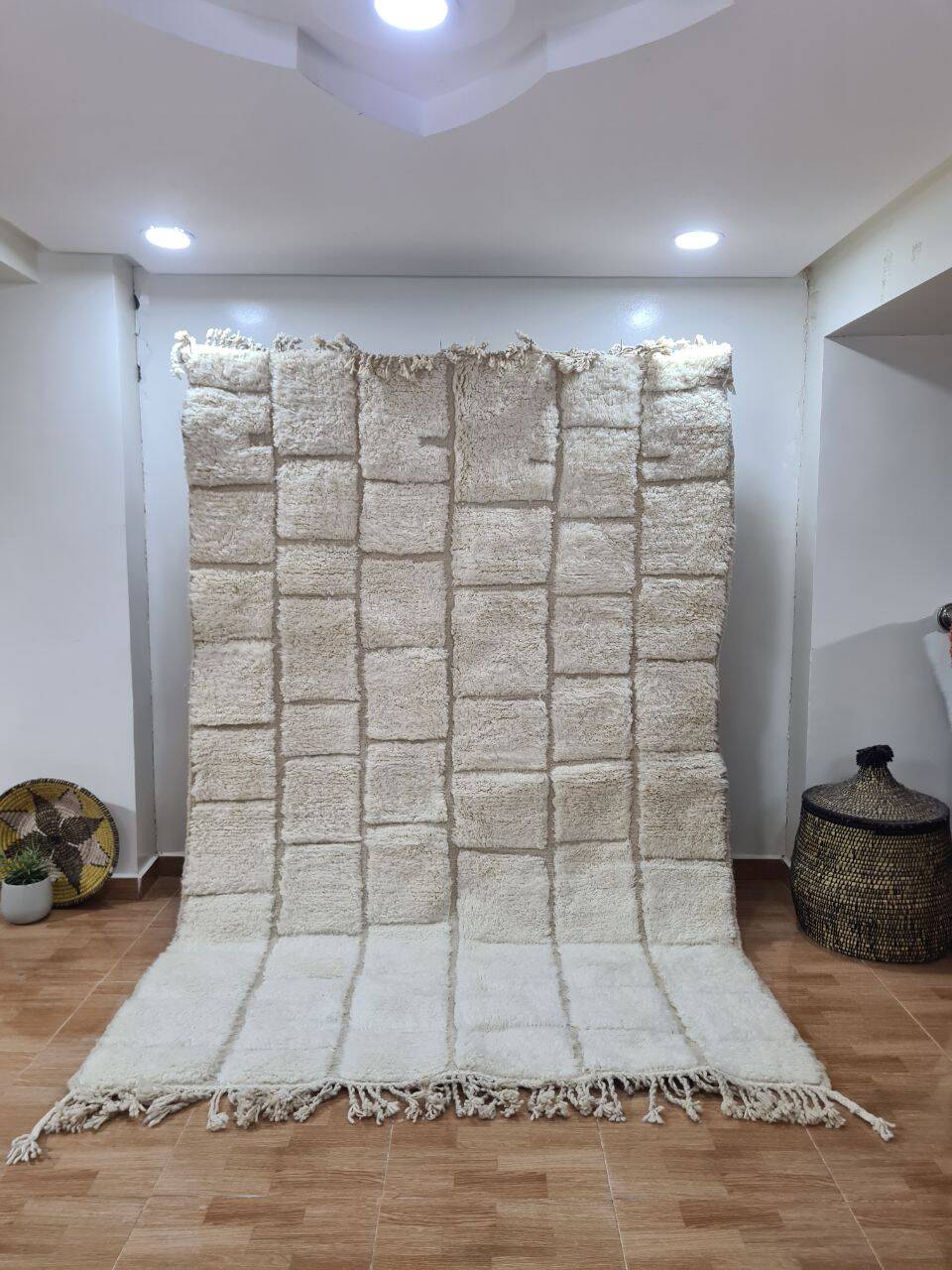Handmade wool Berber rug 250x150 cm