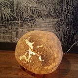 XL stone lamp Dora by André Cazenave damaged