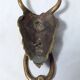 Satyr Head Knocker in Gilt Bronze