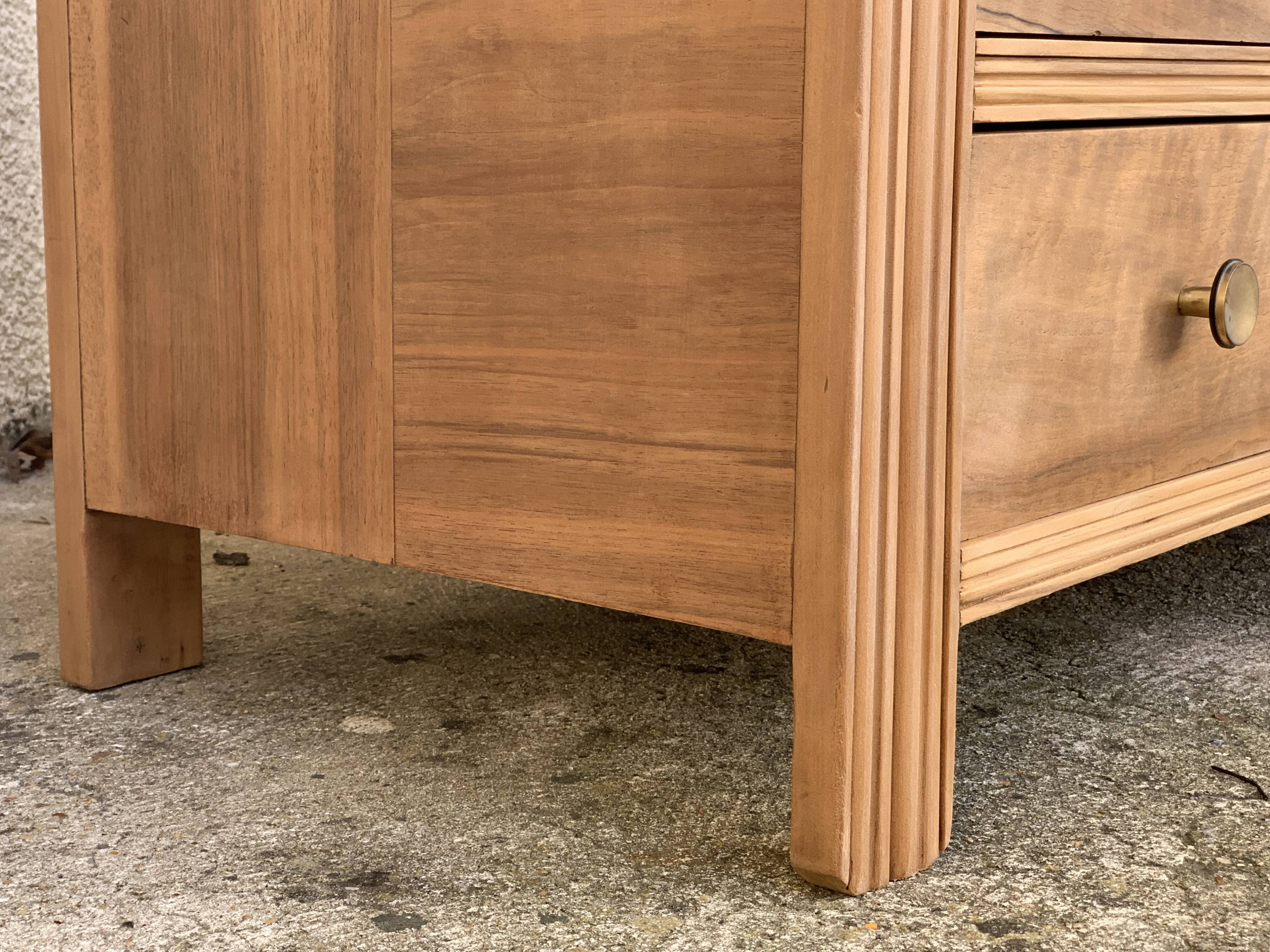 Art Deco chest of drawers Blond walnut 1930