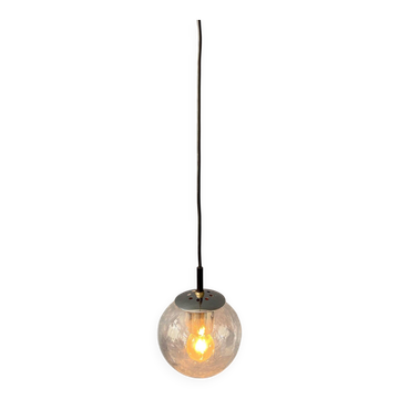Vintage small Raak seeded glass hanging lamp