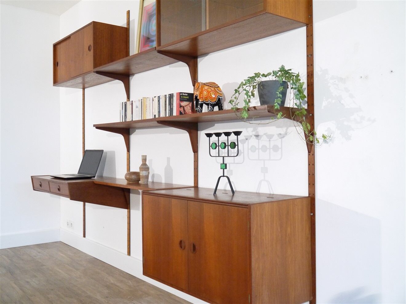 Danish teak shelf system by Rud Thygesen and Johnny Sorensen 1960