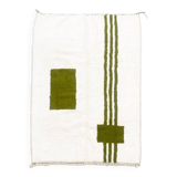 Beni Ouarain Moroccan Berber rug with khaki patterns 2.41x1.68m