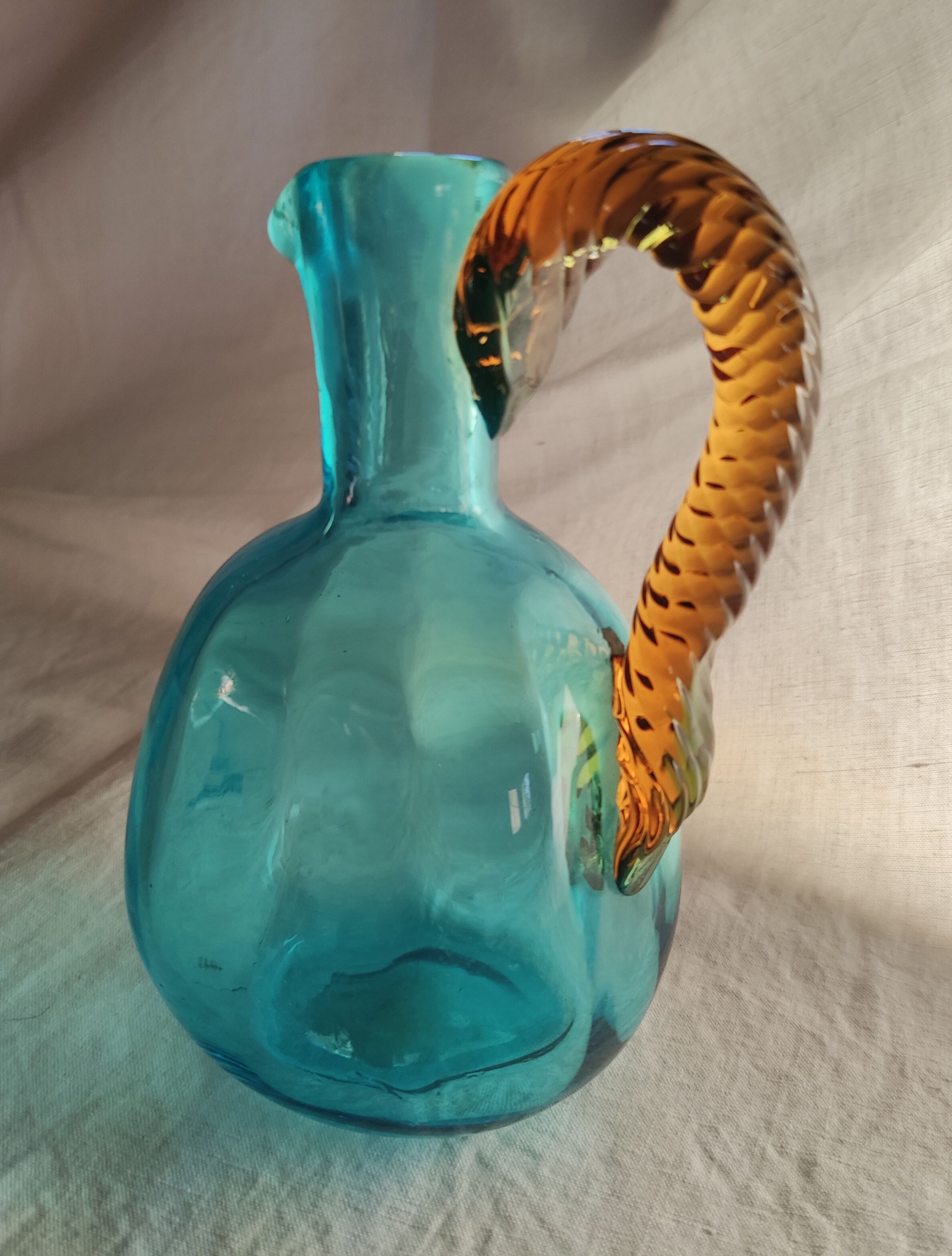 2 antique glass pitchers Georges Sand