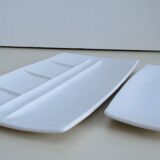 2 plats présentation faïence blanche design scandinave