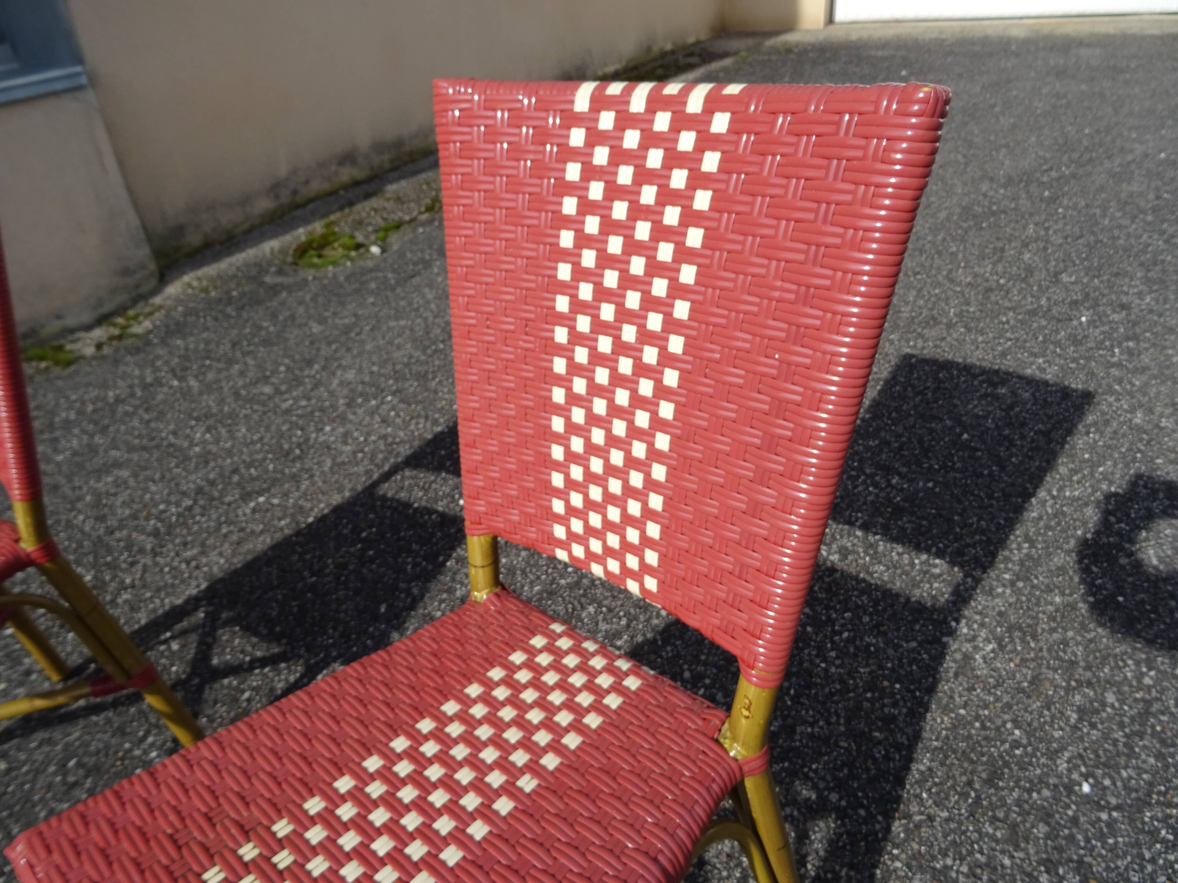 Pair of vintage Parisian bistro chairs