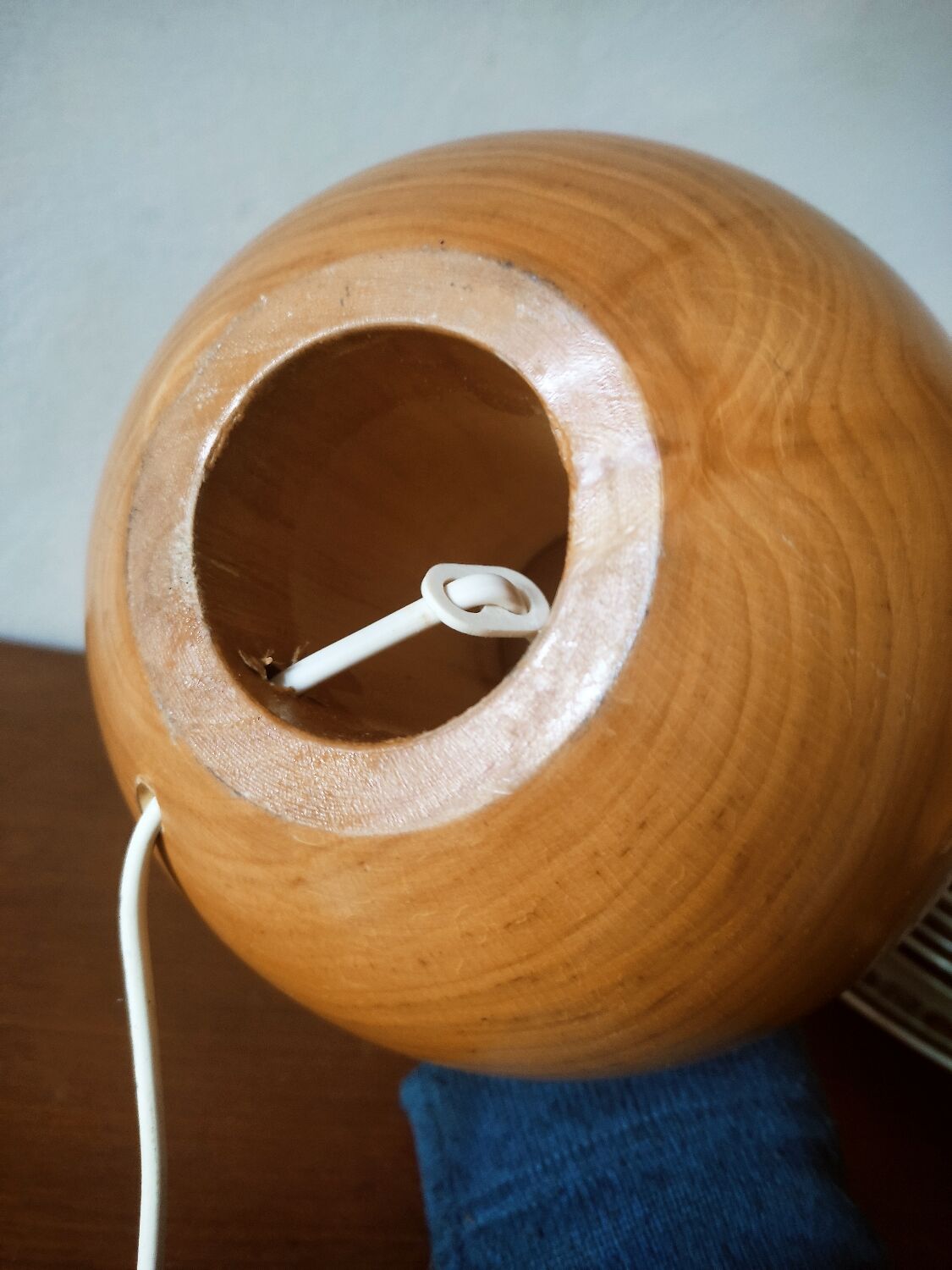 Foot of lamp ball blond wood