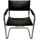 Vintage set of 4 tubular leather chairs style MG5 Grassi