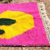 Handcrafted Beni Ouraine rug, size 100 x 200 cm