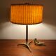 Brass and rosewood lamp by J.T Kalmar, Austria, circa 1950.
