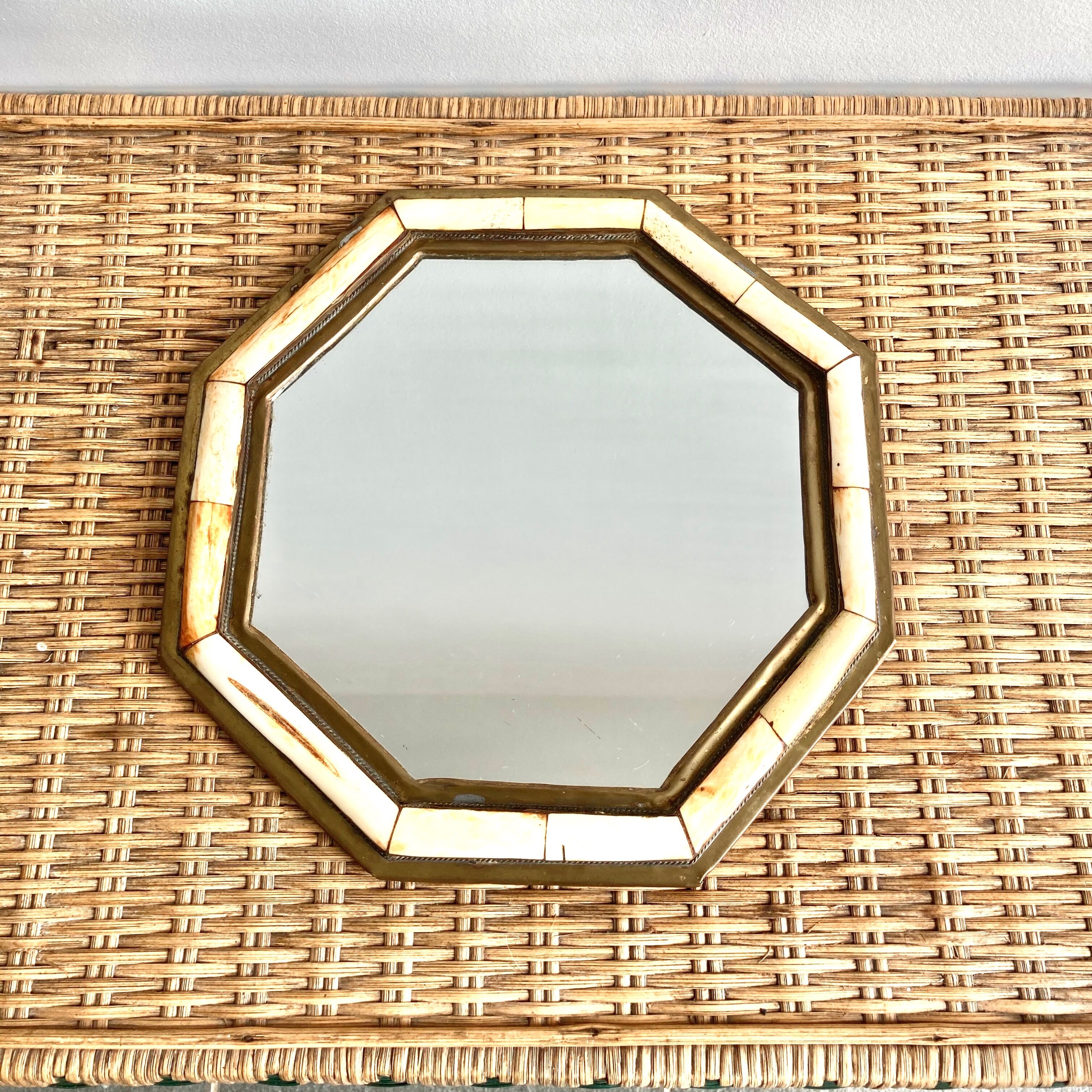 Vintage brass mirror