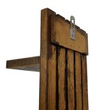 étagère murale vintage support à plantes, décoration bois de chêne