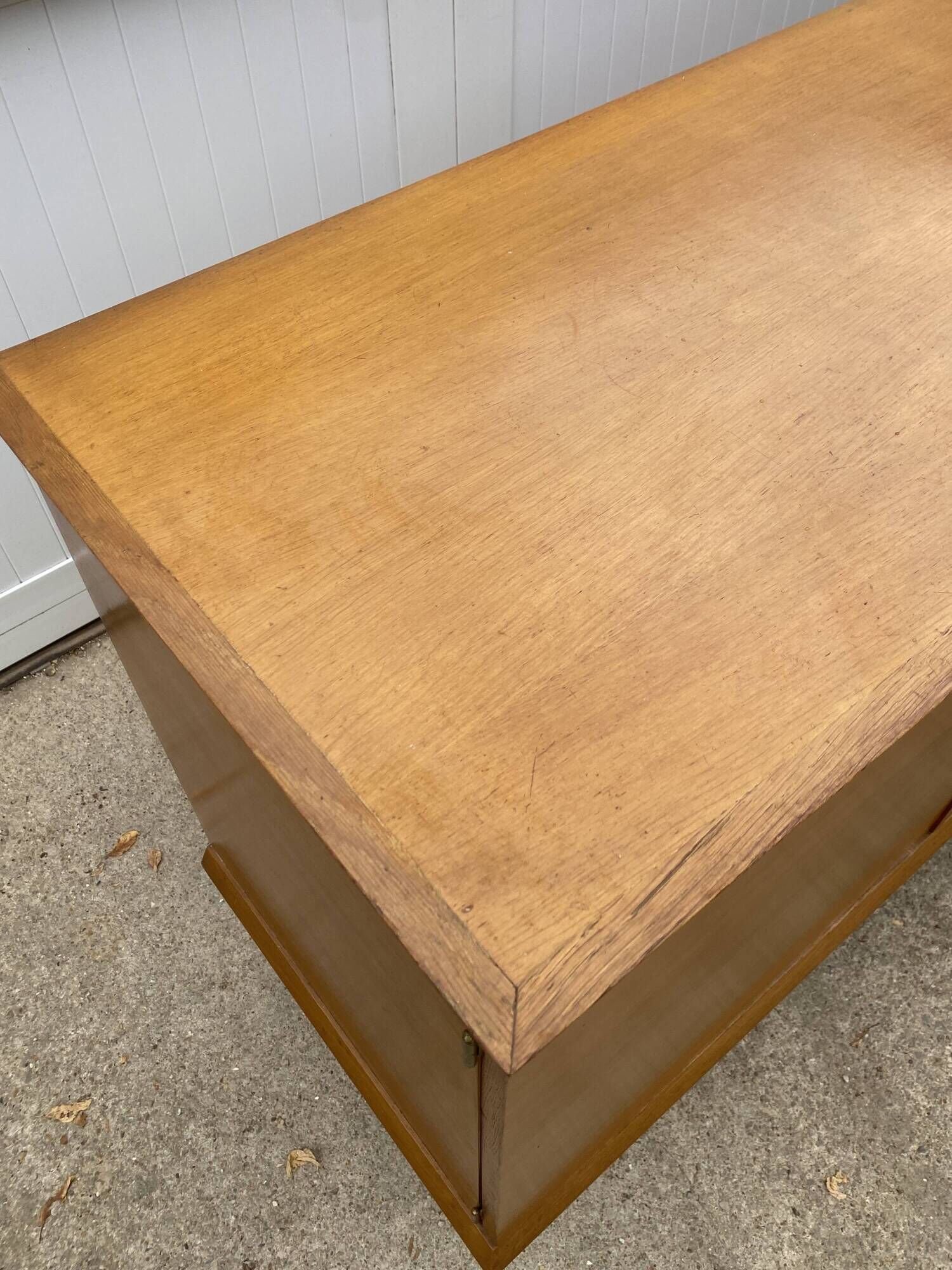 Sideboard very buffet type Scandinavian in raw pear wood 1950.