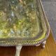 Sculpted silver serving tray