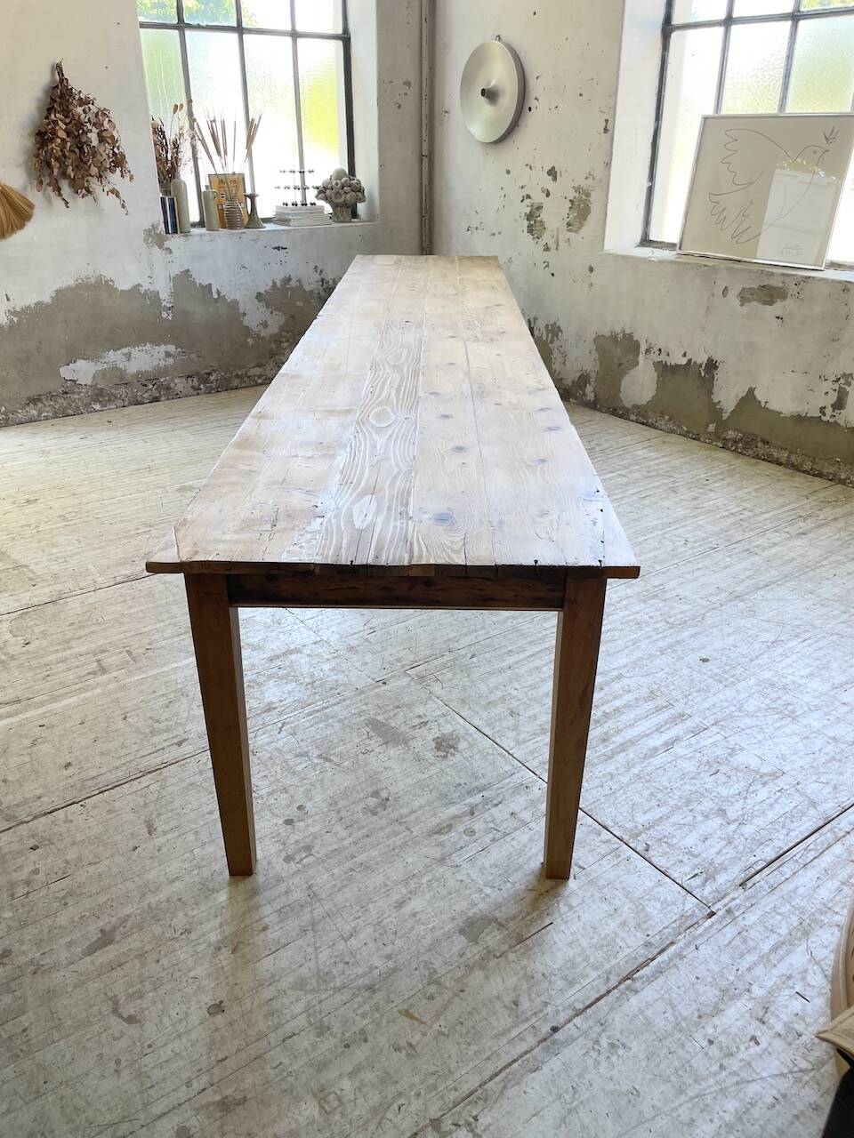 4m XXL pine and oak farmhouse table