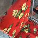 Fauteuil de camping vintage toile fleuri