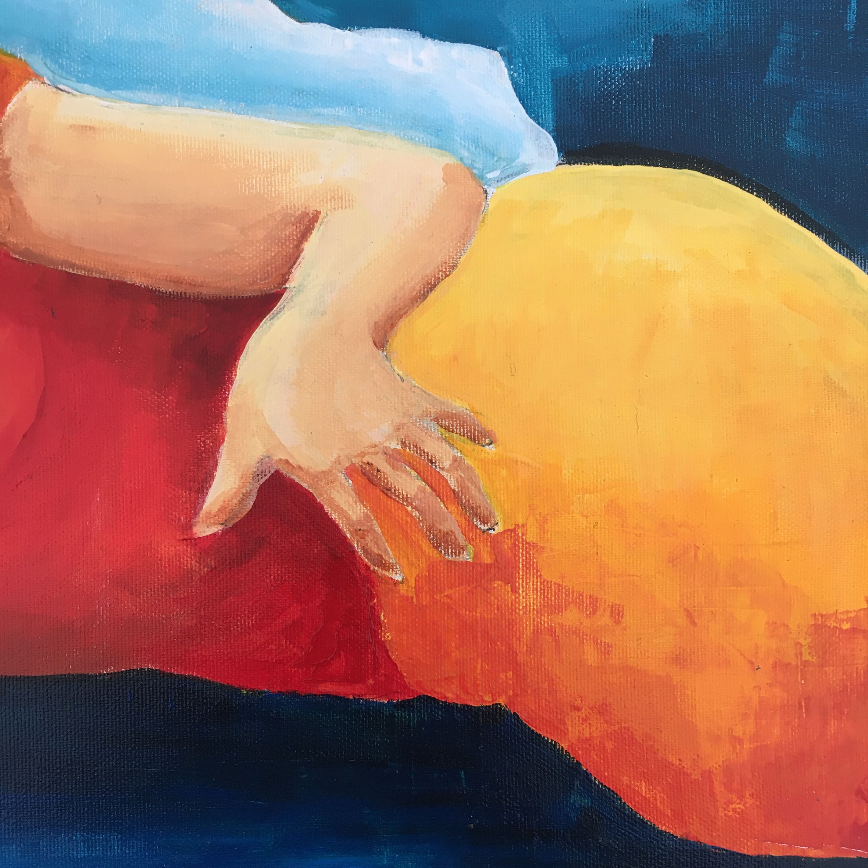 Painting woman lying down