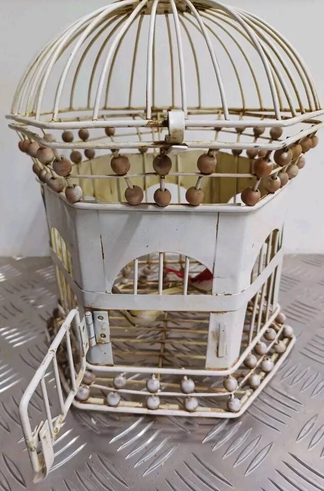 Pair of vintage bird cages
